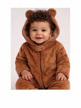 Carter’s Just One You Cozy Brown Bear Hooded Baby One-Piece - 6m NWT